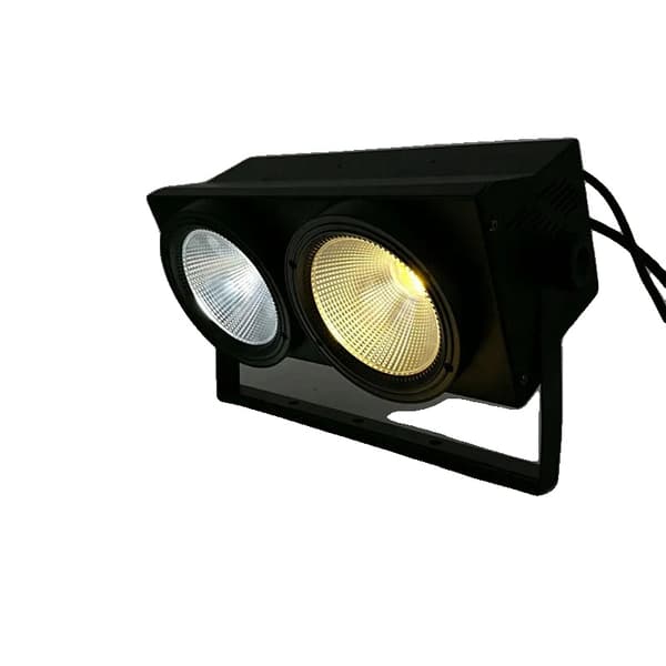 DMX Scene Belysning, 200W Effekt, Dual COB LED Kilde,EU-stik, Kold og varm hvid