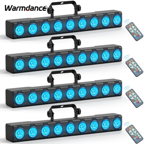 RGBW LED Vaskelys, 9 stk. 4W Lyskilde, Flere Kontrolmuligheder,4STK, EU-stik