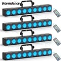 Miniatyrbillede 2 af 2: RGBW LED Vaskelys, 9 stk. 4W Lyskilde, Flere Kontrolmuligheder,4STK, EU-stik