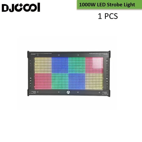 1000W LED Stroboskopljus, RGB-färgblandning, DMX-kontroll,1 Ljus