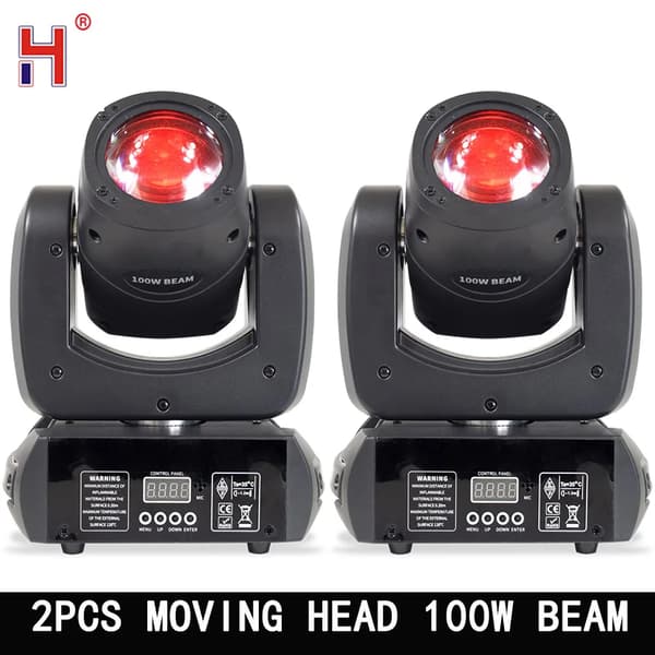LED Moving Head Light, 100W Effekt, 540° Pan/180° Tilt,EU-stik, Moving Head 100W