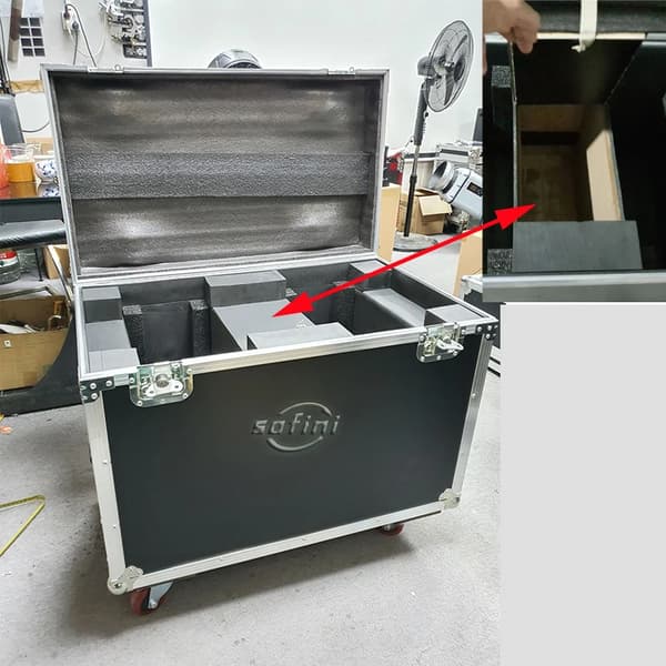 Flyttbar huvudscenljus, 450W effekt, RGBW-färgtvätt, DMX-kontroll,Flyg Case endast