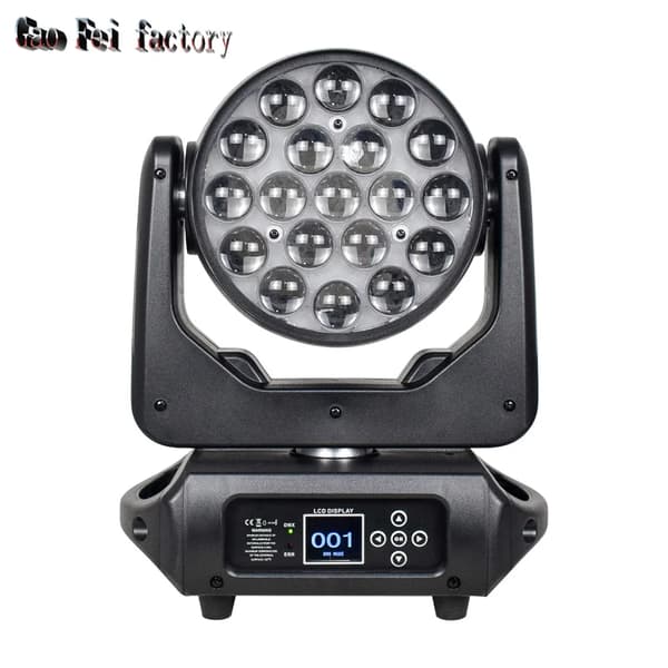 LED Moving Head Light, RGBW 19X15W, 250W Strømforbrug,EU-stik, DJ 1915-C