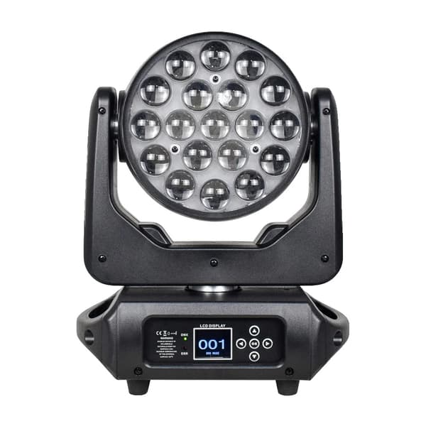 LED Moving Head Light, RGBW 19X15W, 250W Strømforbrug,EU-stik, DJ 1915-C