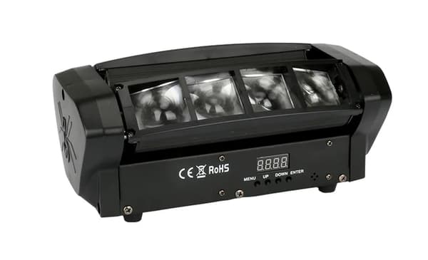 LED Moving Head Lys, Mini Størrelse, RGBW Farveblanding, 1 stk, EU-stik