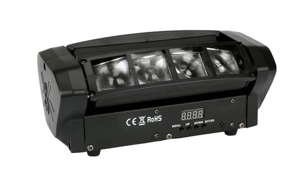 LED Moving Head Lys, Mini Størrelse, RGBW Farveblanding, 1 stk, EU-stik