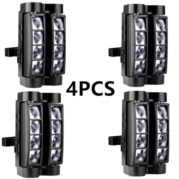 LED Moving Head Lys, Mini Størrelse, RGBW Farveblanding, 4PCS, EU-stik