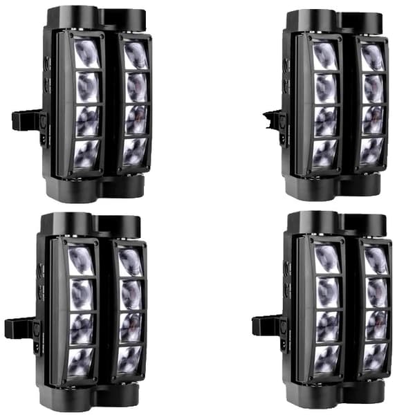 LED Moving Head Lys, Mini Størrelse, RGBW Farveblanding, 4PCS, EU-stik