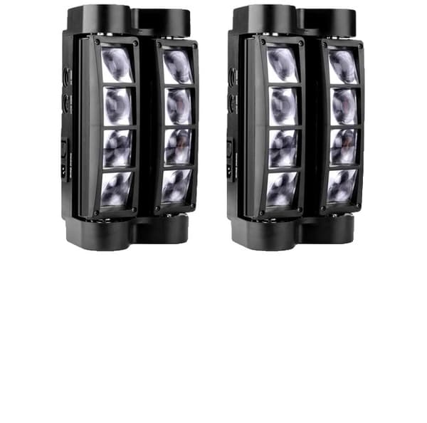 LED Moving Head Lys, Mini Størrelse, RGBW Farveblanding, 2PCS, EU-stik