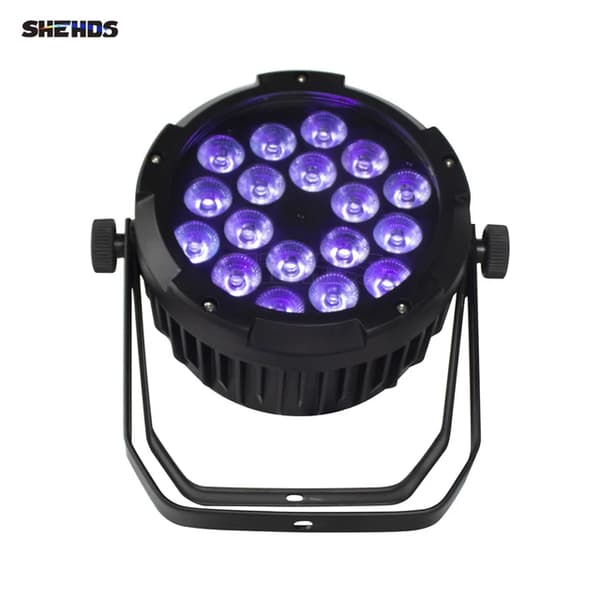 LED Par Lys, Vandtæt, DMX Controller, Vandtæt 18x18W, EU-stik