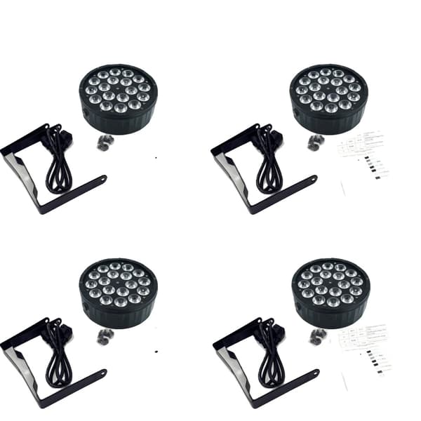 LED Scenbelysning, 6-i-1 RGBWA UV, 100W Effektförbrukning,18LED RGBWAUV 6IN1, EU-kontakt