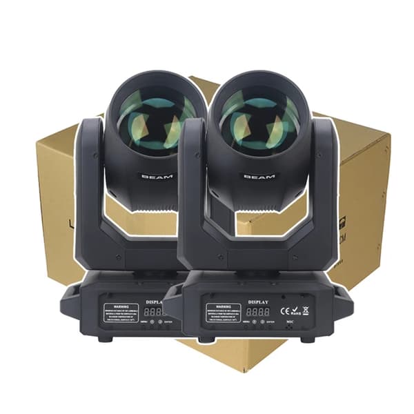 LED Moving Head Lys, 200W Beam, 18 Roterende Prismer, 2PCS Karton, EU-stik