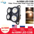 Miniatyrbillede 2 af 2: COB Blinder Lys, 450W Effekt, DMX Kontrol, Justerbar Farvetemperatur,1 Lys, Varm hvid