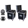 Miniatyrbillede 1 af 2: LED Moving Head Light, RGBWAUV 6in1, DMX512 Kontrol,Kun 2 Flightcase