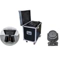 Miniatyrbillede 1 af 2: LED Moving Head Light, RGBWAUV 6in1, DMX512 Kontrol,Kun 1 Flightcase