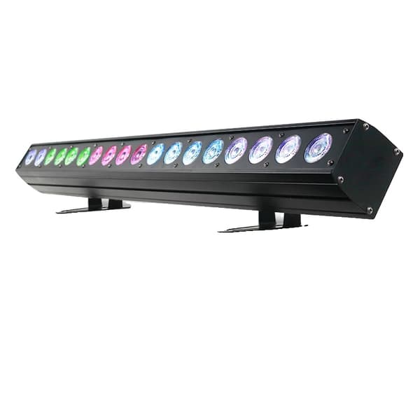 Väggmonterad ljuslist, 18x18W RGBWA + UV, Flexibel DMX-kontroll, Hållbar aluminiumdesign,EU-kontakt, 1st RGBWAUV