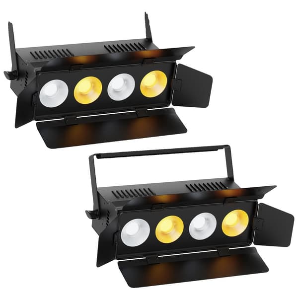 200W COB LED Scene Belysning, Justerbar Lysstyrke, Flere Kontrolmuligheder,2STK, EU-stik