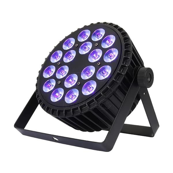 LED Scenbelysning, Vattentät 18x18W, Mångsidiga Kontrolllägen,EU-kontakt, Aluminium 18x18W