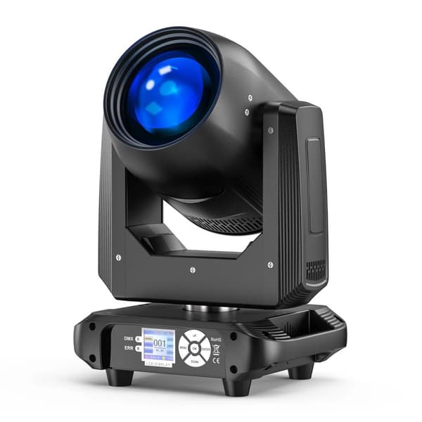 200W Rörlig Huvud DJ-lampa, Flera Kontrolllägen, Hög Luminös Flöde,EU-kontakt, ZQ02367