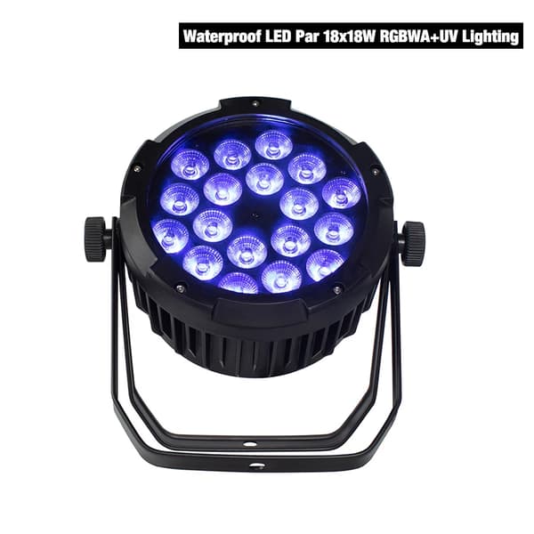 LED Par Lys, IP65 Vandtæt, DMX Kontrol,18x18W, EU stik