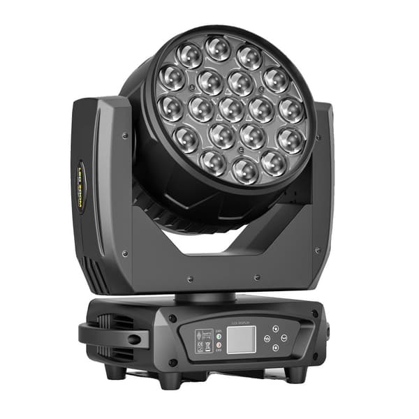 Bevægelseslys, 19 stk. 15W RGBW LED'er, 540° vandret rotation, 270° vertikal rotation,Sort, EU stik