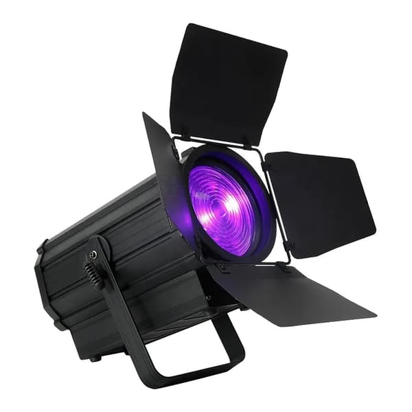 Spotlys, 250W, 6 DMX-kanaler, Zoomområde 15-55°,EU-stik, RGBW