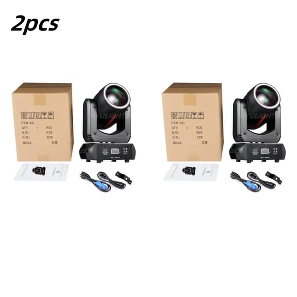 Scene Lygter, 180W LED Kilde, DMX Kontrol, Pan 540° Tilt 180°,2stk, EU stik