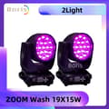 Miniatyrbillede 2 af 2: Bevægelseslys, 19X15W RGBW LED, DMX512 kontrol, 300W effekt,2 Lyskilder