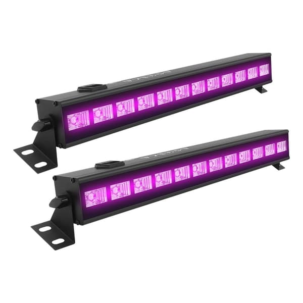 UV Black Light, 12 x 3-watt LED'er, DMX Scene Lys, Justerbare Beslag,EU stik, ZQ06007-2Pcs