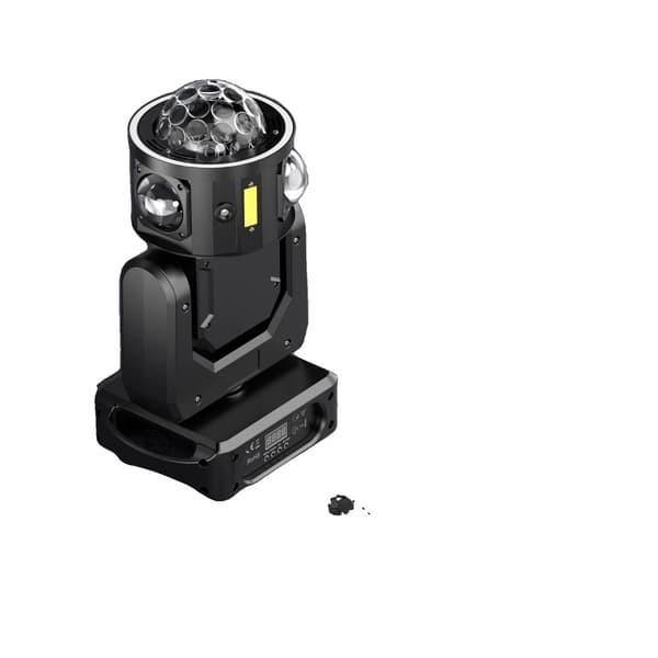 LED Moving Head Light, 120W Effekt, RGBW Effekter, DMX Kontrol,EU Stik, Sort