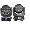 Miniatyrbillede 1 af 2: LED Moving Head Light, 19x15W RGBW, Zoom Strålevinkel 8-60 grader, 540 graders panorering,2 Lyskilder
