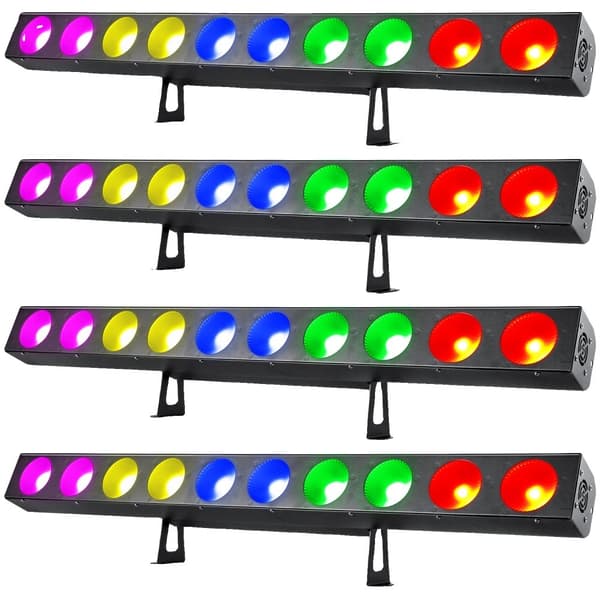 Scene Belysning, 10-Øje COB LED, DMX Kontrol, RGBW Farveblanding,EU stik, ZQ06123-4Pcs
