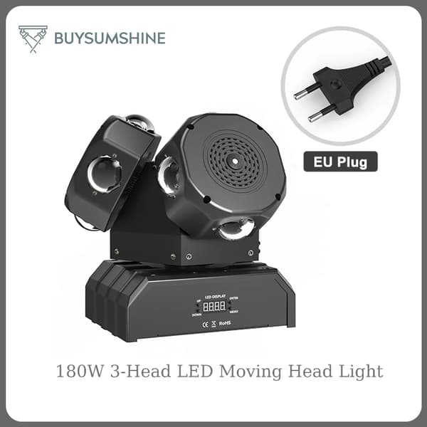 Bevægelseslys, 180W, 12 stk. LED, DMX512 kontrol,EU stik
