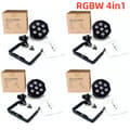 Miniatyrbillede 2 af 2: LED Scene Belysning, 4PCS SlimPar, RGBWA UV, DMX Kontrol,EU stik, 7LED-RGBW-4stk