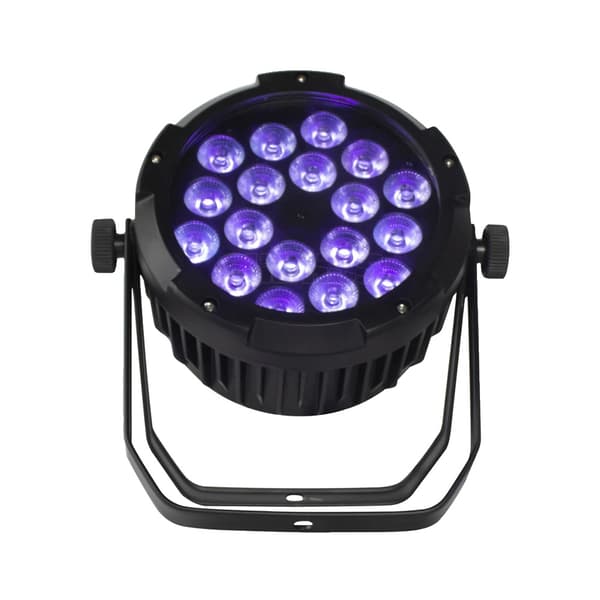 LED Par Lys, RGBWA+UV, Vandtæt IP65, DMX Kontrol,18x18w, EU stik