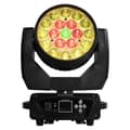 Miniatyrbillede 1 af 2: Bevægelseslys, 19x15W RGBW LED'er, 24/16 DMX kontrolkanaler, 10-60 graders fokusområde,1stk, EU Stik