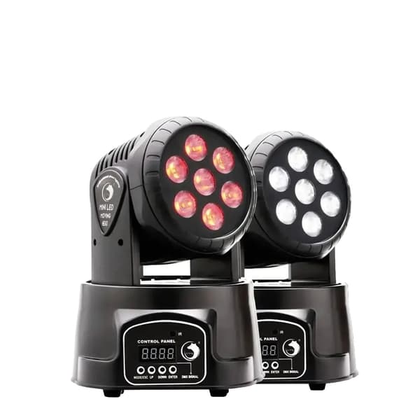 DJ Festbelysning, RGBW 4-i-1 Belysning, 360° Rystehoved, Flere Kontrolmuligheder,2 PC, EU stik