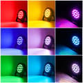 Miniatyrbild 2 av 4: Scenparslampa, 18 LED RGB-dioder, APP-kontroll, mångsidig för evenemang,EU-plugg