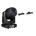 Miniatyrbillede 1 af 2: LED Stråle Spot Vaskelys, 160W Effekt, 6 Gobo Plader, 270° Tilt,EU stik, 1stk 160W