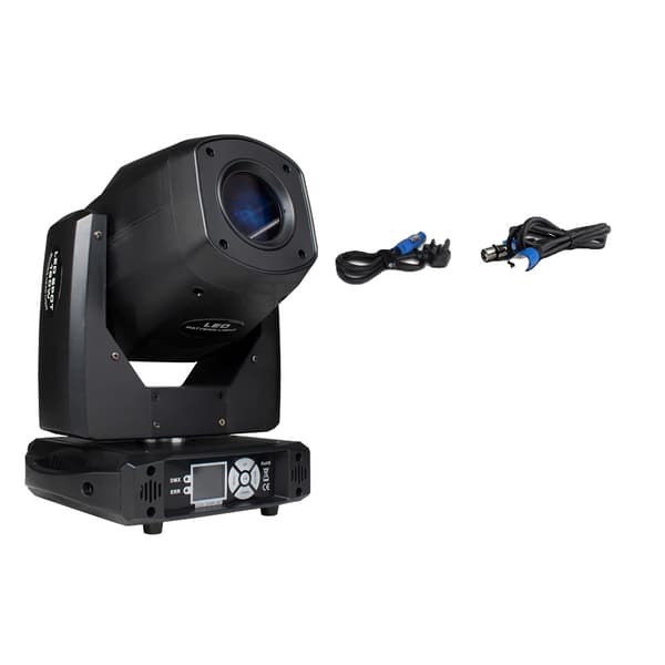 LED Stråle Spot Vaskelys, 160W Effekt, 6 Gobo Plader, 270° Tilt,EU stik, 1stk 160W