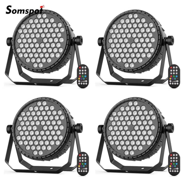 Scene Belysningseffekt, 72 LED RGB, DMX Kontrol, 120W Effekt,4PCS, EU stik