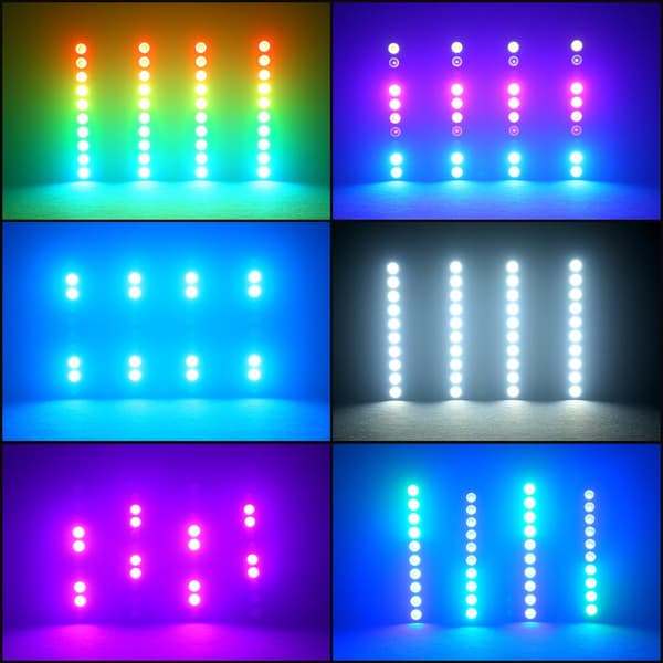 COB Matrix Light, 120W effekt, 10 stk. RGBW LED'er, DMX kontrol,EU stik