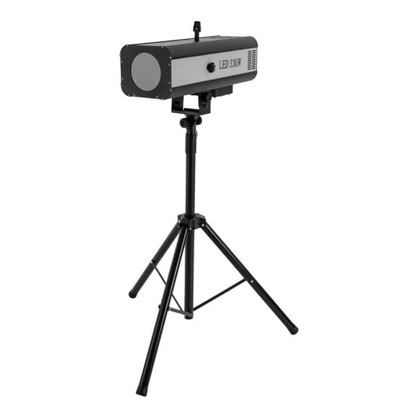 Scene Spotlight, 330W Udgang, Justerbar Højde, 6 Farveindstillinger,sort