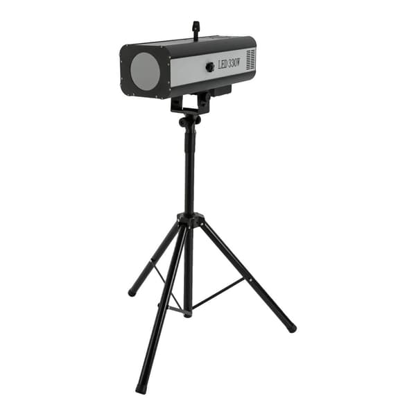 Scene Spotlight, 330W Udgang, Justerbar Højde, 6 Farveindstillinger,sort