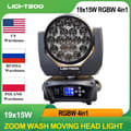 Miniatyrbillede 2 af 2: LED Moving Head Light, 19x15W RGBW, Zoom Strålevinkel 8-60 grader, 540 graders panorering,1 Lys