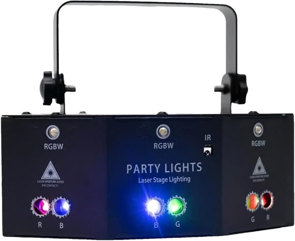 Disco Lys Festlys, 9 Øjne LED RGB, DMX Kontrol