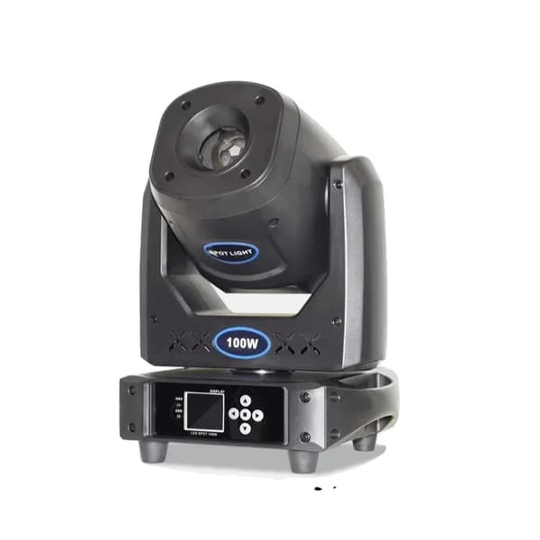 100W Moving Head Spot Light, 540° Pan, 200° Tilt, 12-18 Grad Strålevinkel,sort, EU stik