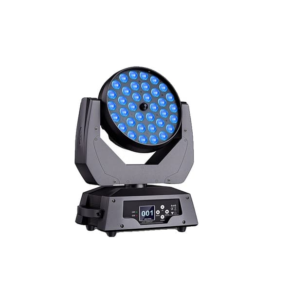 Bevægelseslys, 36 stk. 8W LED, DMX512 kontrol, 16 kanaler,EU stik