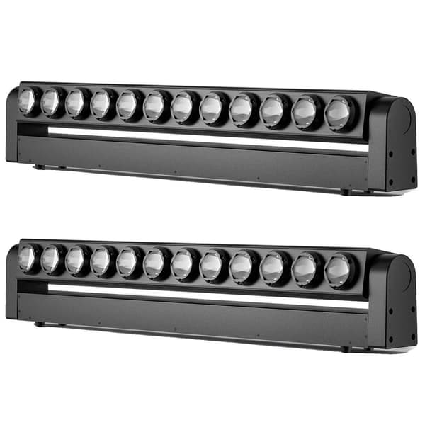 Scenebelysningseffekt, 200W strøm, 12 stk. RGBW LED'er, DMX kontrol,2PCS, EU stik