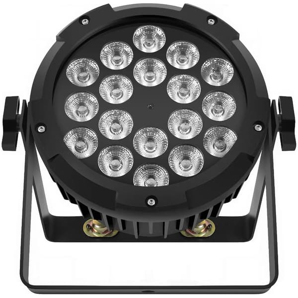 LED Par Lys, 63 Farve Makroer, 5 Tilstande, Strobe Effekt,EU-stik, sort